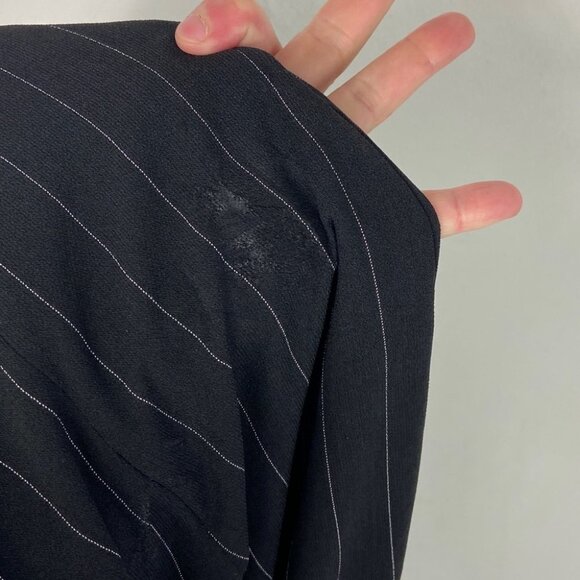 Cupcakes Cashmere Wide Leg Jumpsuit Black Pinstripe Size Medium Revolve Minimal - Picture 11 of 14